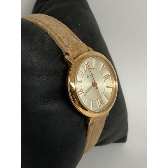 Fossil Jacqueline ES3802 Women's Beige Leather Analog Dial Quartz Watch JK870 - Picture 5 of 12